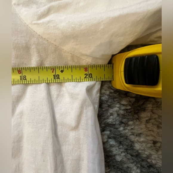 GAP White Ruffled Blouse with navy blue Embellishments size L (S110) - Picture 8 of 8